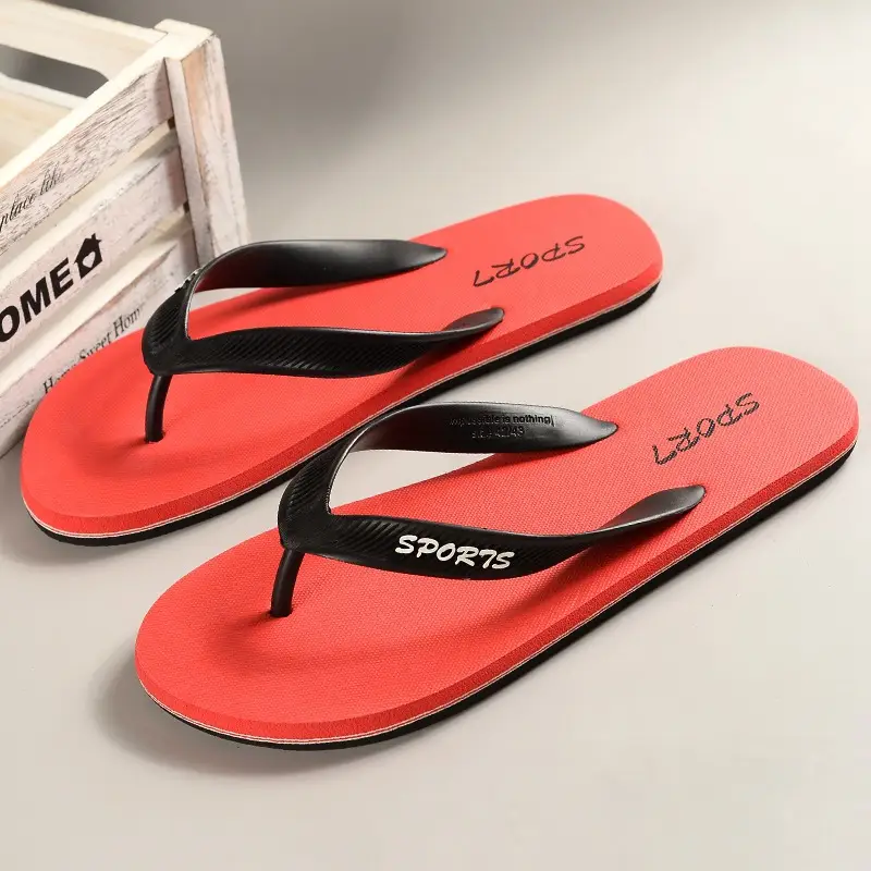 Men's Green Sports Flip Flops Summer Beach Wear