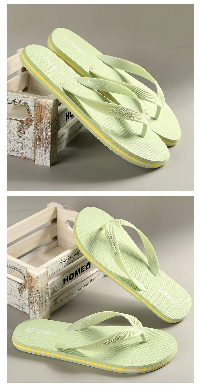 Men's Green Sports Flip Flops Summer Beach Wear — feature 8