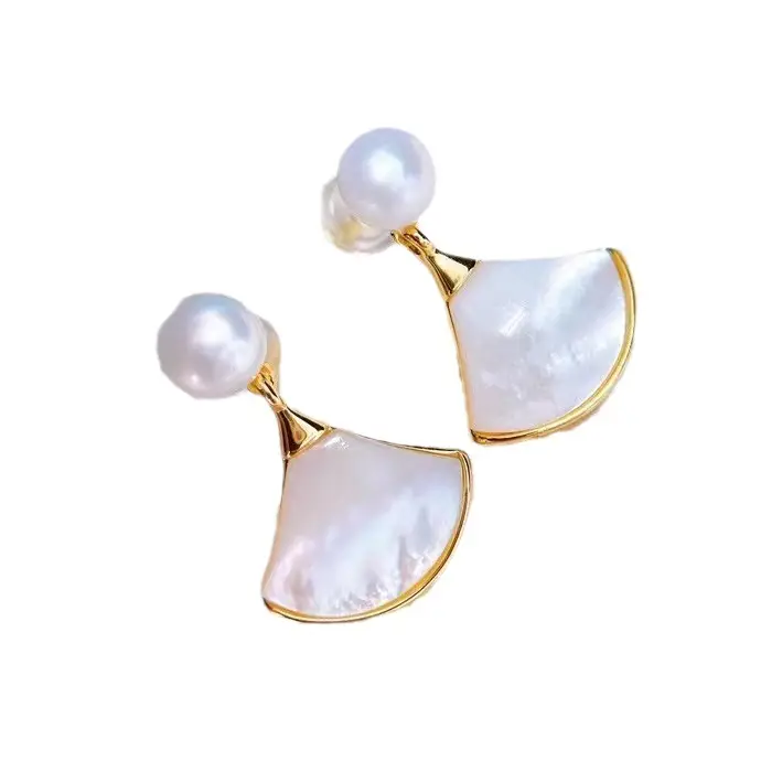 S925 Gold Pearl Heart Necklace with Sea Mother-of-Pearl Design - Image 7