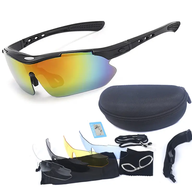 UV400 Tactical Sunglasses Black Anti-Wind Night Vision