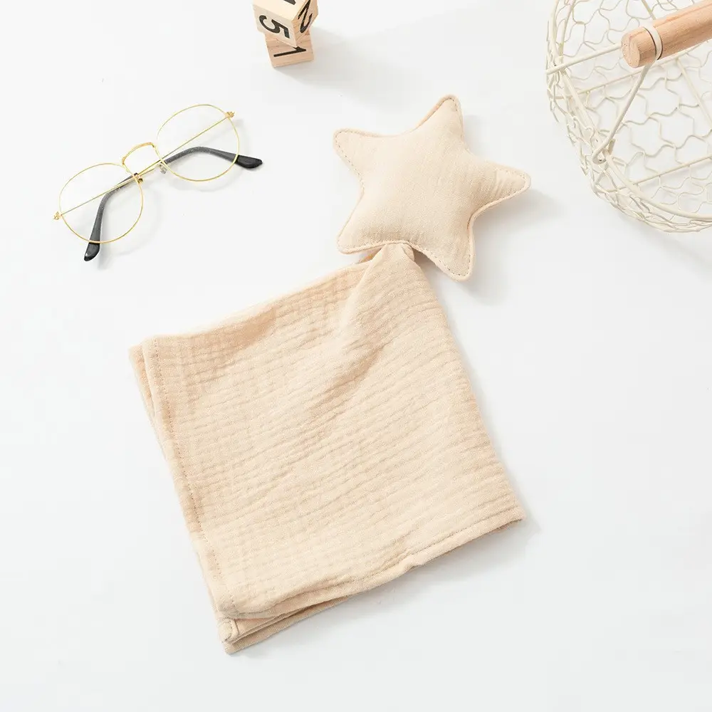 Gray Star Moon Baby Towel Cotton Blanket - Image 13