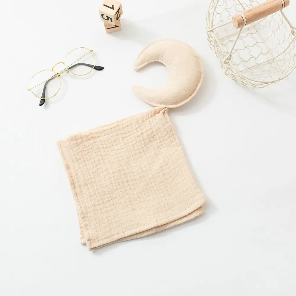 Gray Star Moon Baby Towel Cotton Blanket - Image 15