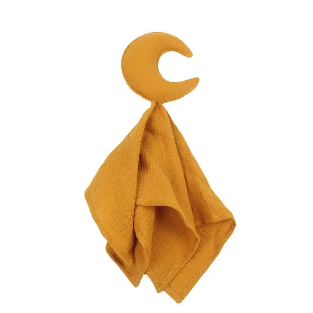Gray Star Moon Baby Towel Cotton Blanket - Image 6