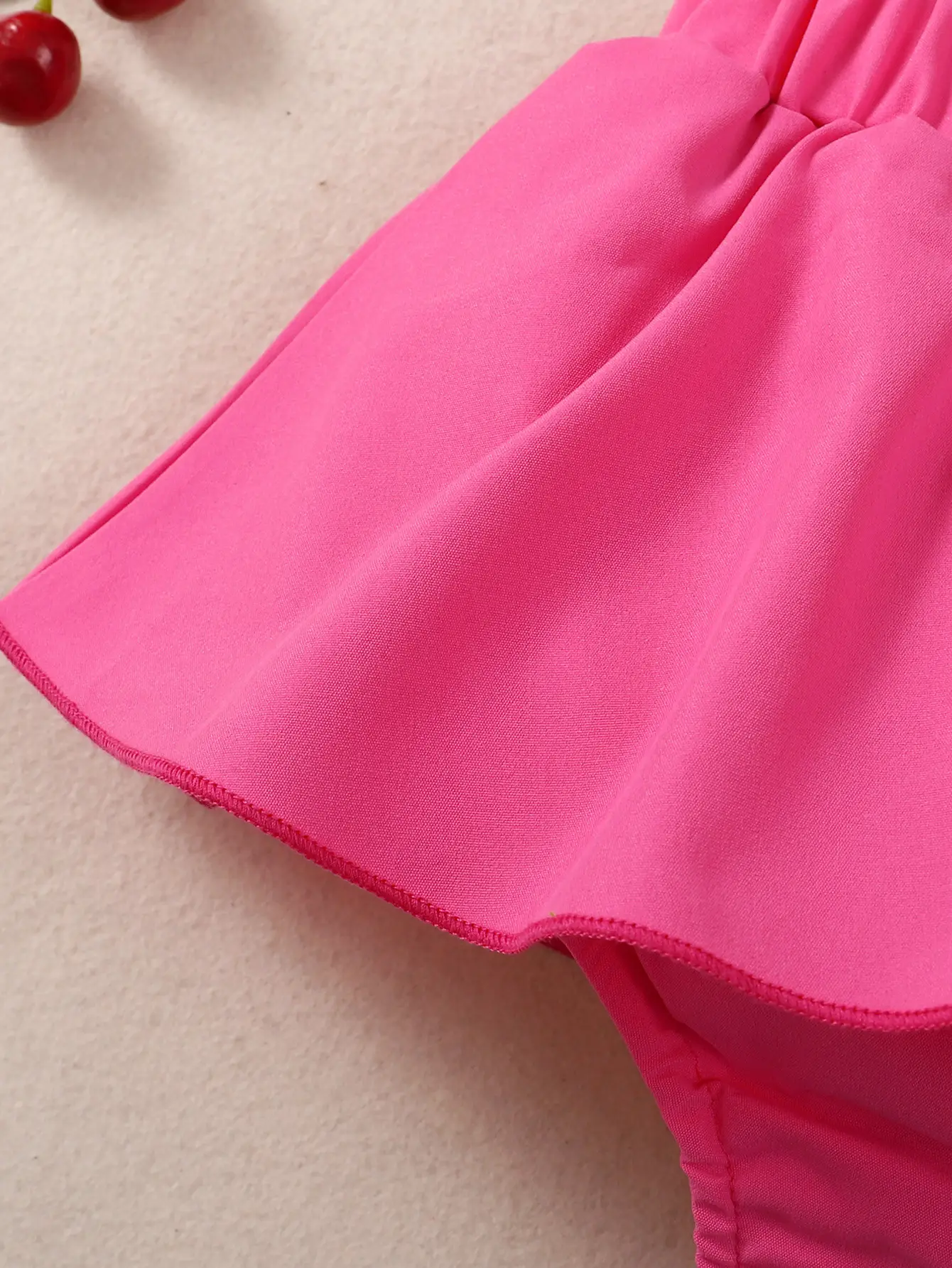 Baby Pink Backless Romper with Bow - Image 7