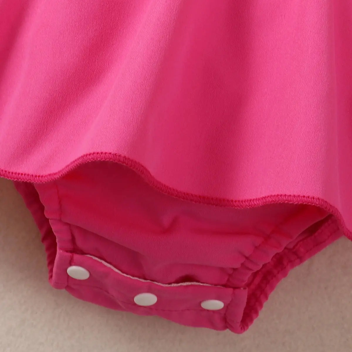 Baby Pink Backless Romper with Bow — feature 7