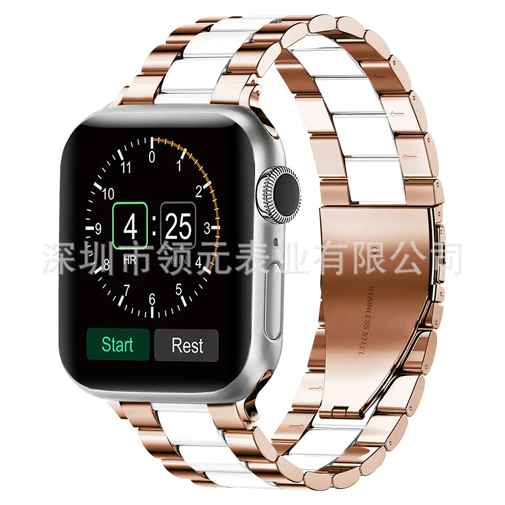 Apple Watch Stainless Steel Strap S8 Metal Band - Image 14