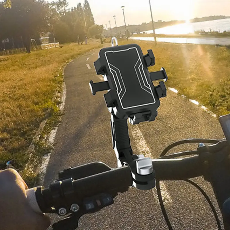 Cross-Border Motorcycle Phone Holder with 4-Way Buckle