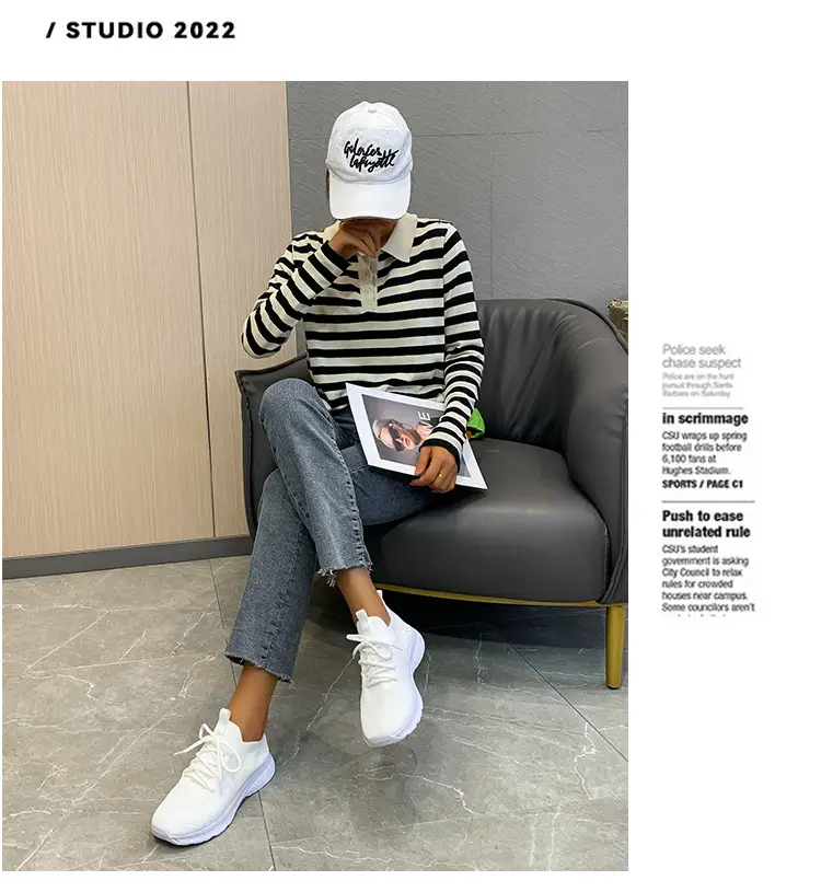 New Spring and Autumn Foreign Trade Women's Shoes Breathable Lovers Women's Casual Shoes Large Size Sports Shoes All-match Flying Woven Shoes Wholesale — feature 1
