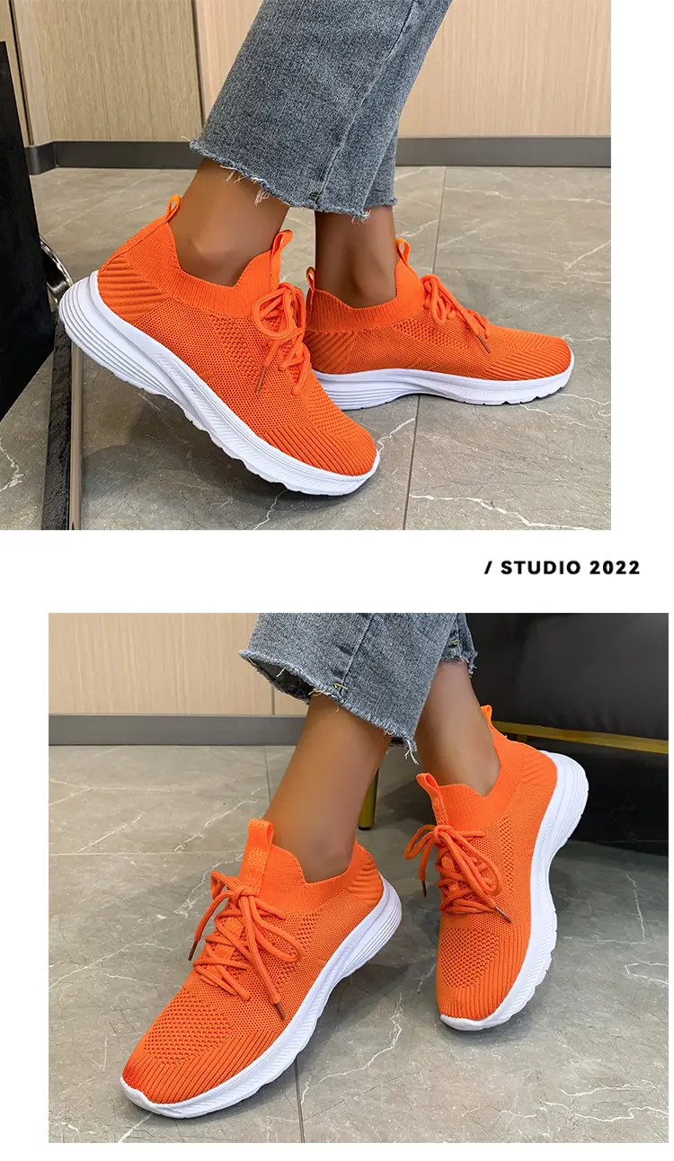 New Spring and Autumn Foreign Trade Women's Shoes Breathable Lovers Women's Casual Shoes Large Size Sports Shoes All-match Flying Woven Shoes Wholesale — feature 5