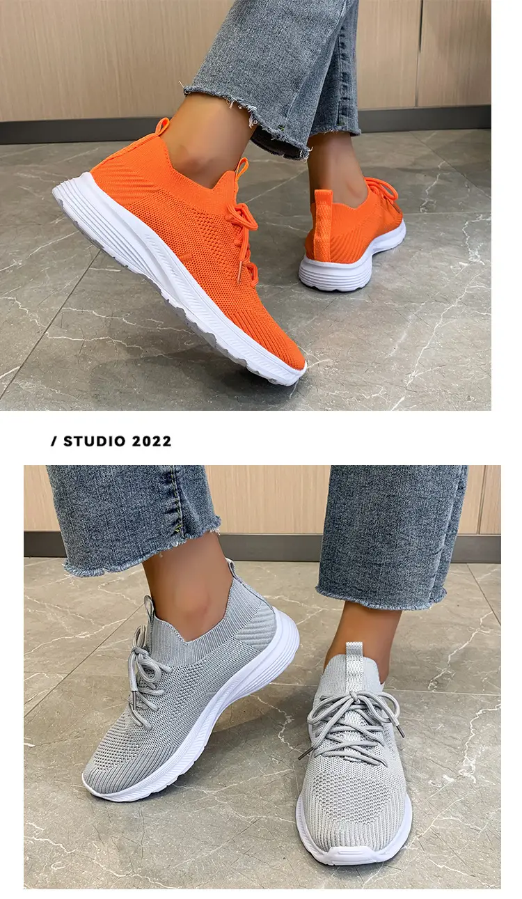 New Spring and Autumn Foreign Trade Women's Shoes Breathable Lovers Women's Casual Shoes Large Size Sports Shoes All-match Flying Woven Shoes Wholesale — feature 6
