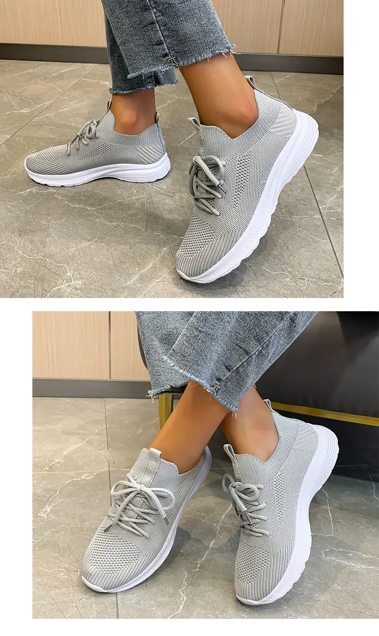New Spring and Autumn Foreign Trade Women's Shoes Breathable Lovers Women's Casual Shoes Large Size Sports Shoes All-match Flying Woven Shoes Wholesale — feature 7