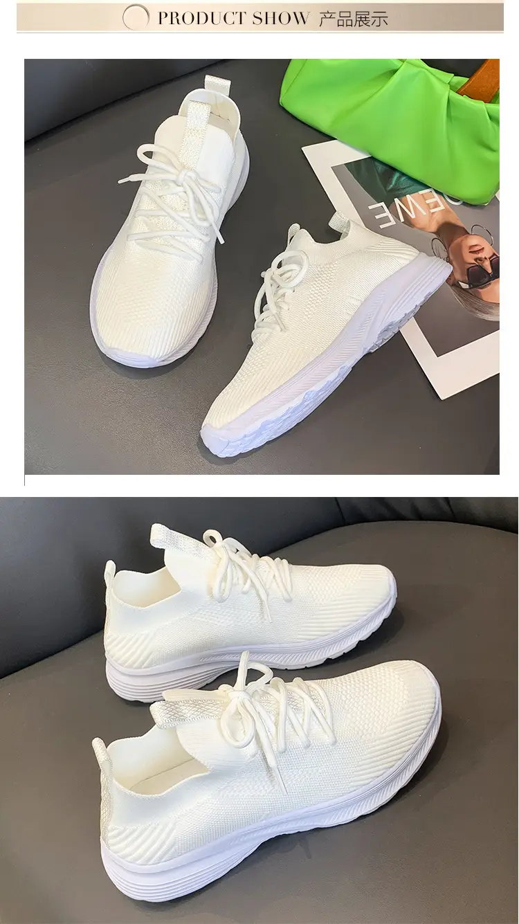 New Spring and Autumn Foreign Trade Women's Shoes Breathable Lovers Women's Casual Shoes Large Size Sports Shoes All-match Flying Woven Shoes Wholesale — feature 9