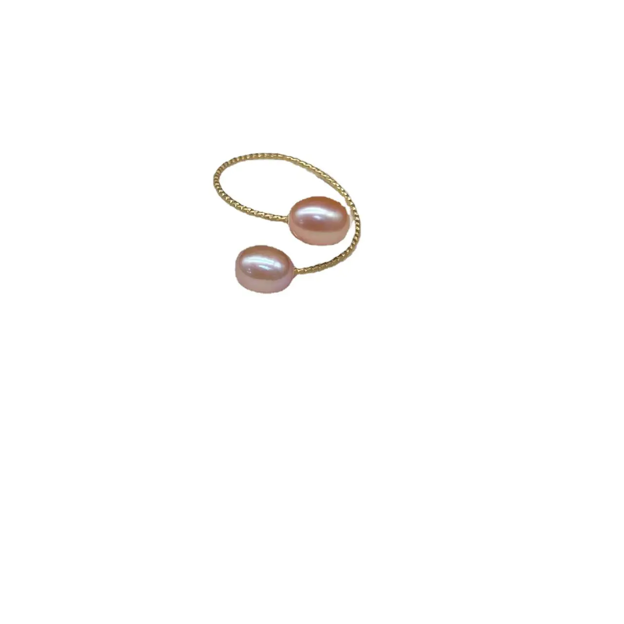 Natural Freshwater Pearls Open-Ended Ring White - Image 11