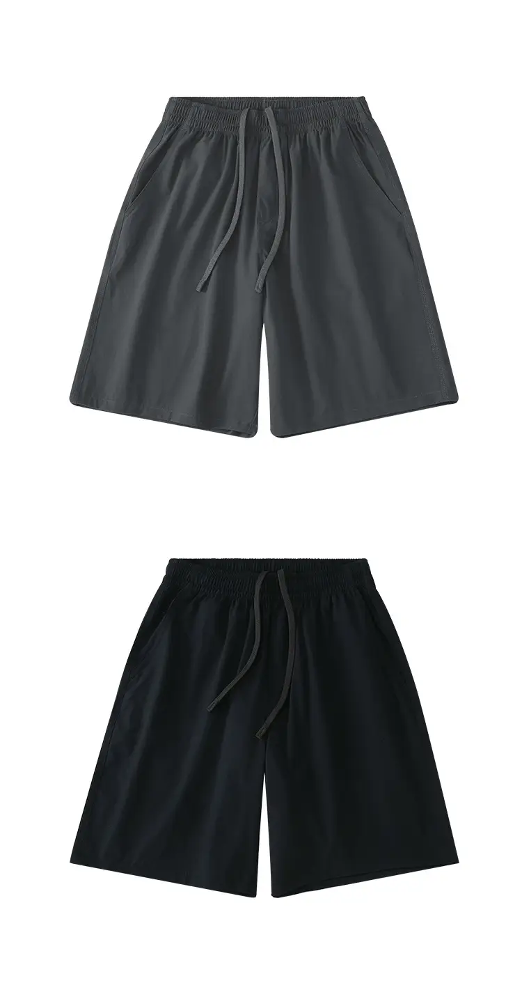 Men's Grey Teflon Shorts with Drawstring — feature 16