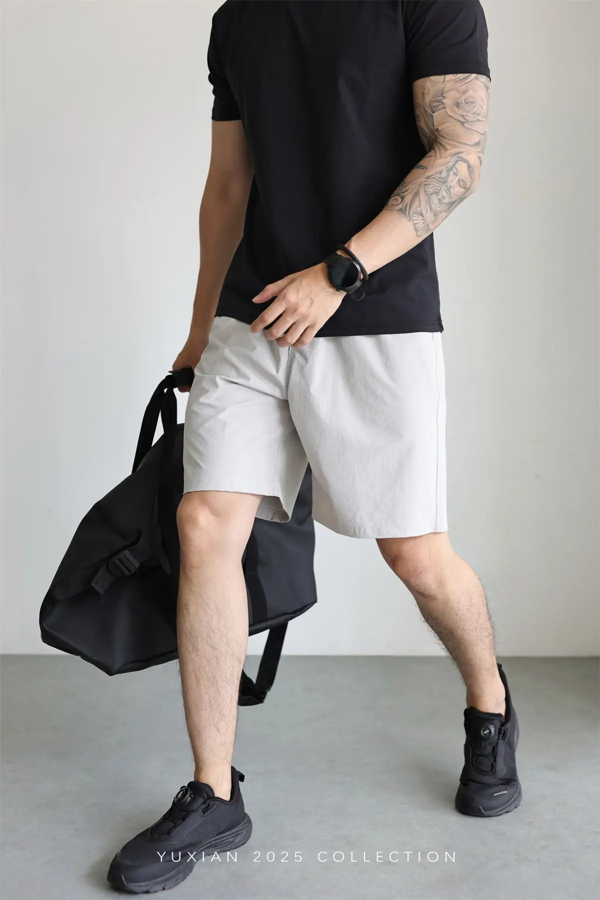 Men's Grey Teflon Shorts with Drawstring — feature 30
