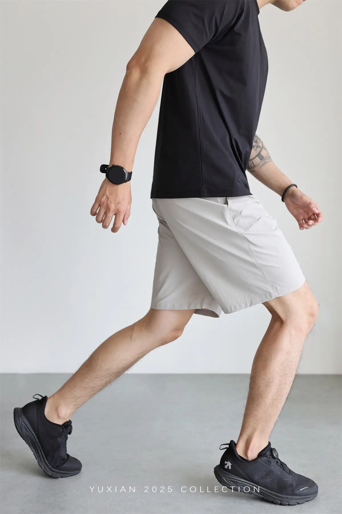 Men's Grey Teflon Shorts with Drawstring — feature 32