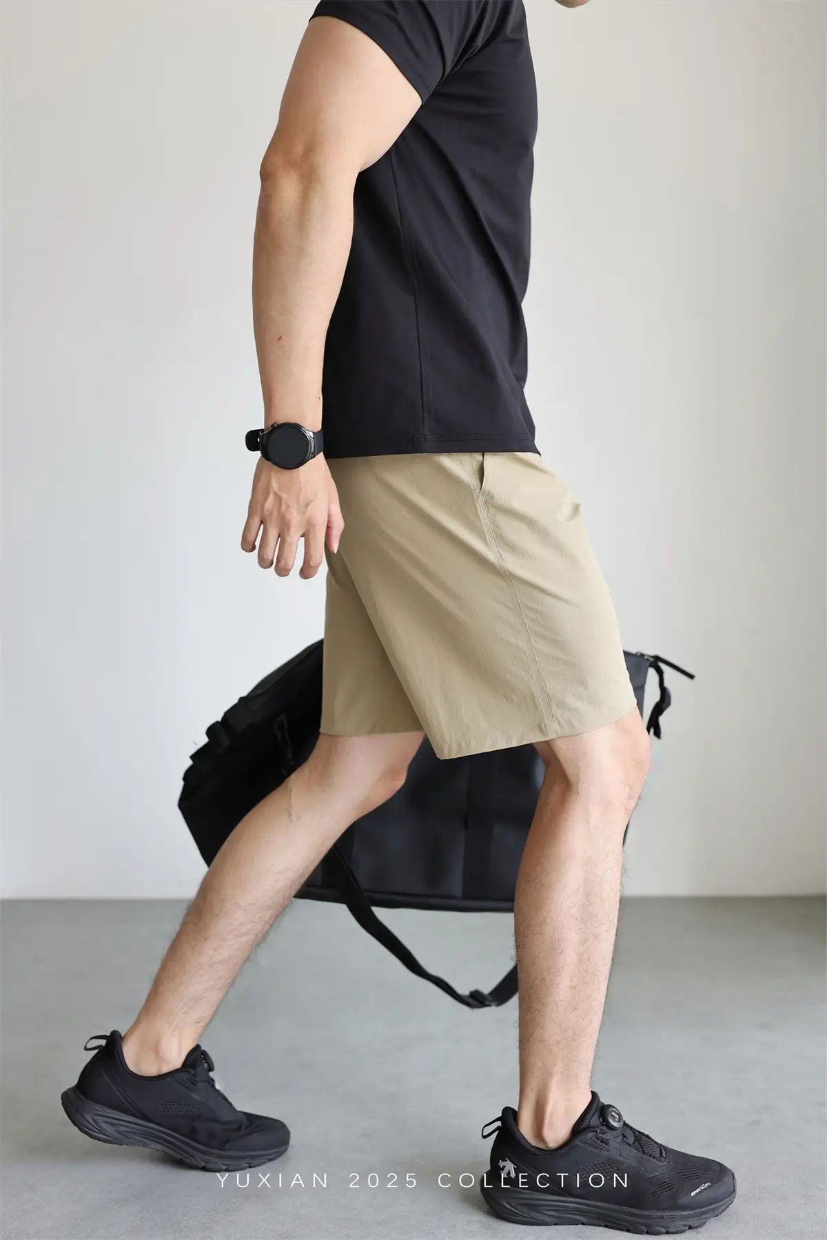 Men's Grey Teflon Shorts with Drawstring — feature 35