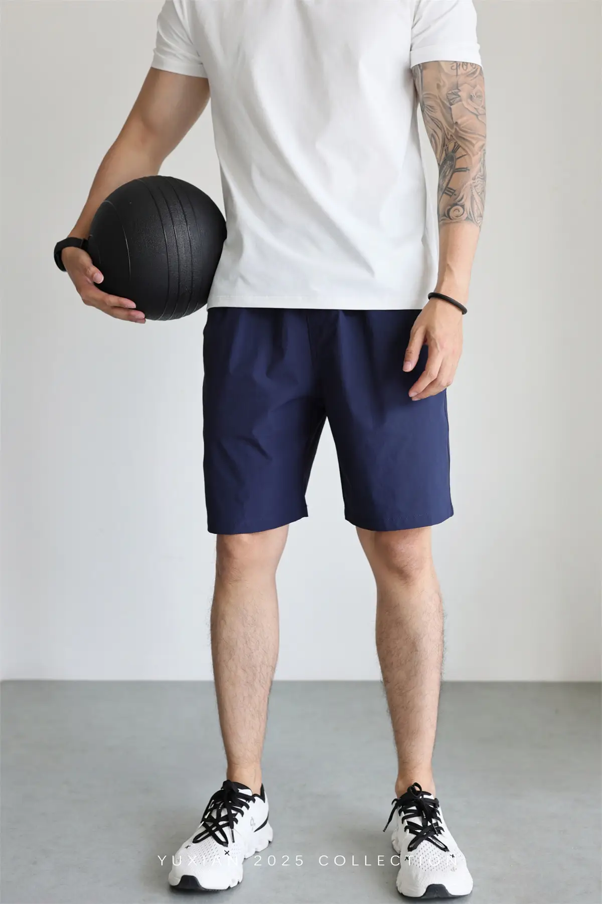 Men's Grey Teflon Shorts with Drawstring — feature 38