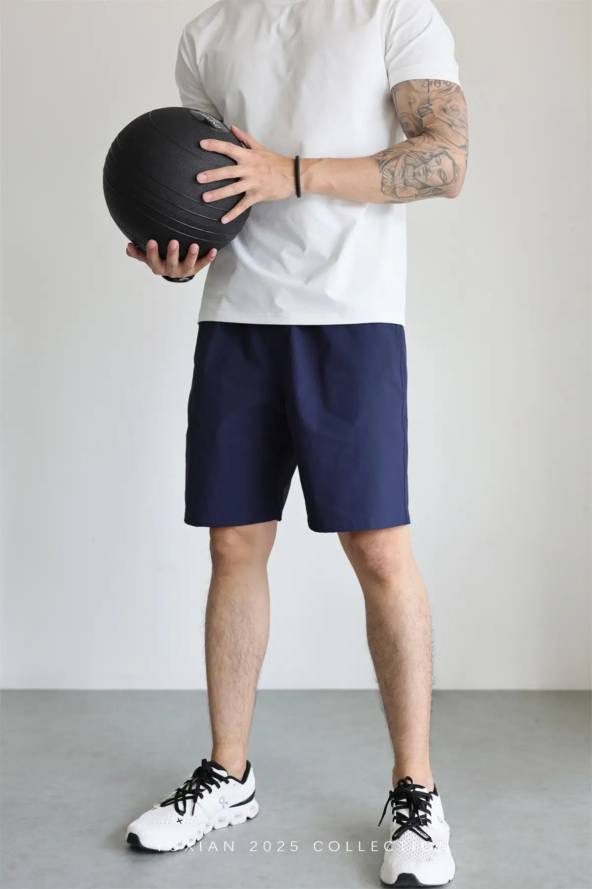 Men's Grey Teflon Shorts with Drawstring — feature 40