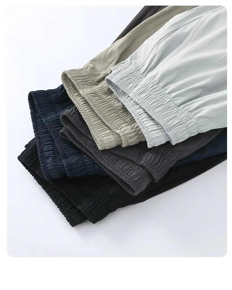 Men's Grey Teflon Shorts with Drawstring — feature 7
