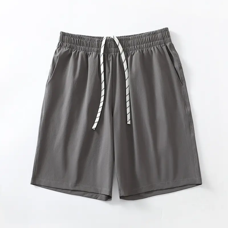Men's Grey Teflon Shorts with Drawstring - Image 8
