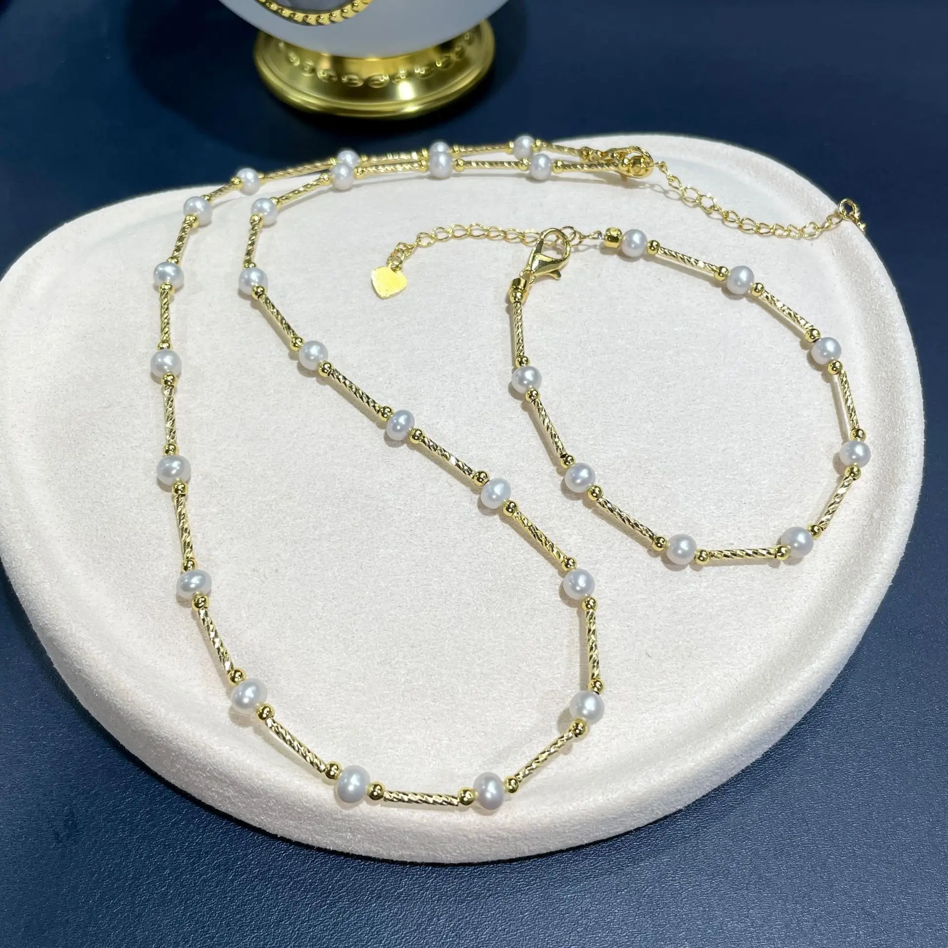 Japanese Pearl Gypsophila Necklace Set for Women - Image 5
