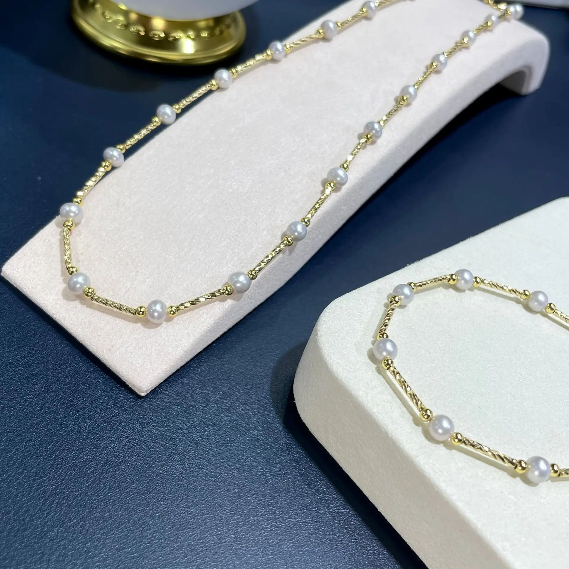 Japanese Pearl Gypsophila Necklace Set for Women — feature 3