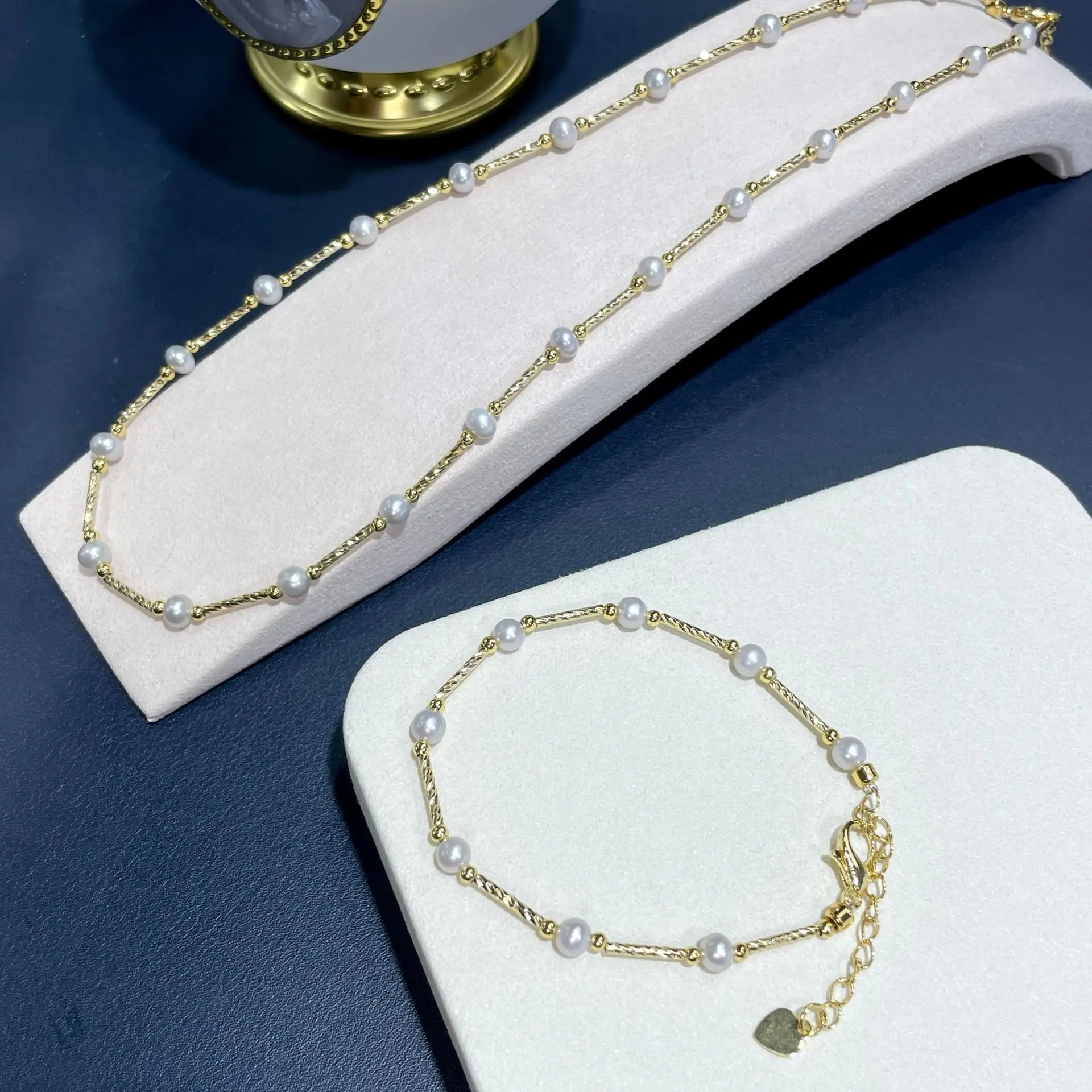 Japanese Pearl Gypsophila Necklace Set for Women — feature 5