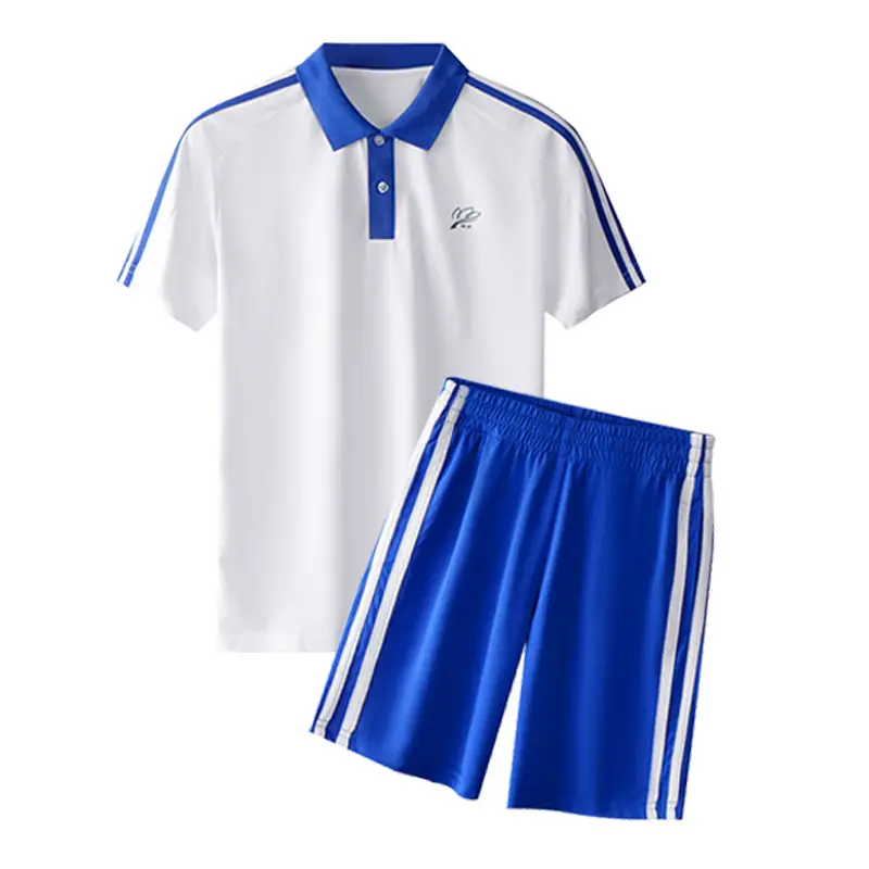 Primary School Boys Girls Uniform Blue White Deodorant Shirt Shorts Set - Image 6