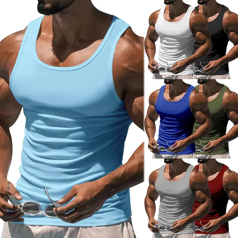 2025 Summer Fitness Vest for Men Black Thin Racer — feature 4