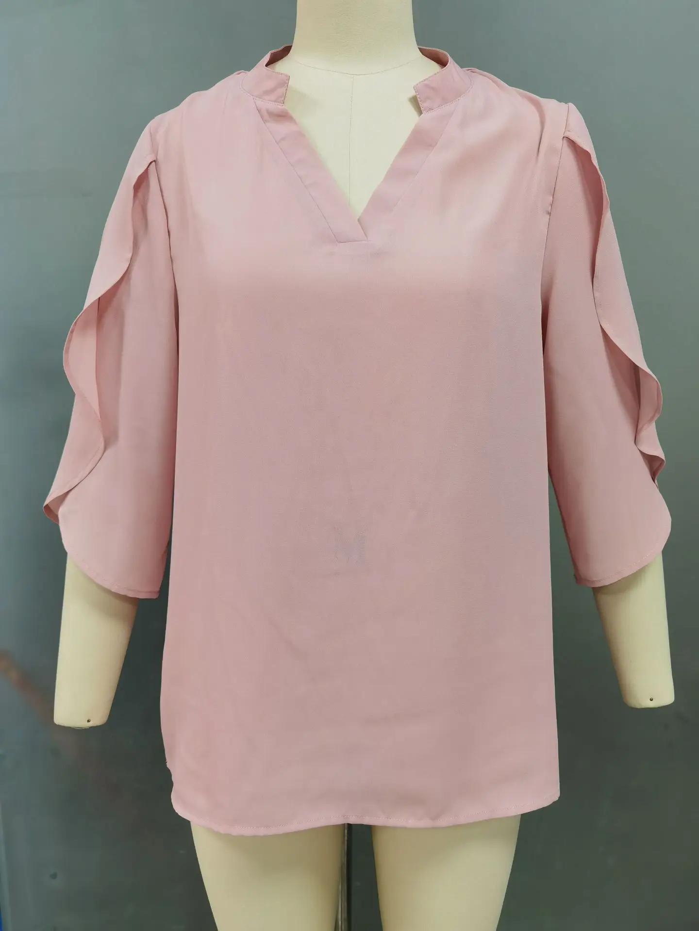 2025 Blue V-Neck Chiffon Top for Women — feature 2