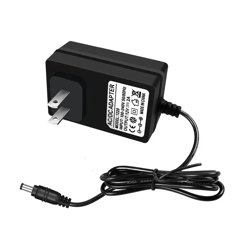 12V1A Power Adapter White American European Standard