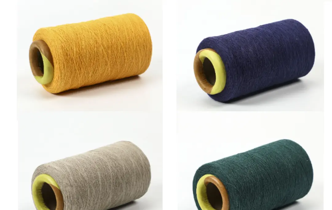 Factory recycled cotton yarn polyester cotton yarn strand orange camel purple 1 to 32 color spinning air spinning cotton — feature 10