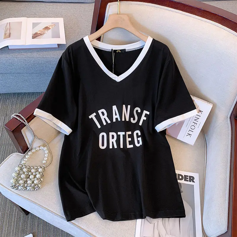 Women's V-Neck Trans Form Cotton Top Summer 2024 - Image 4