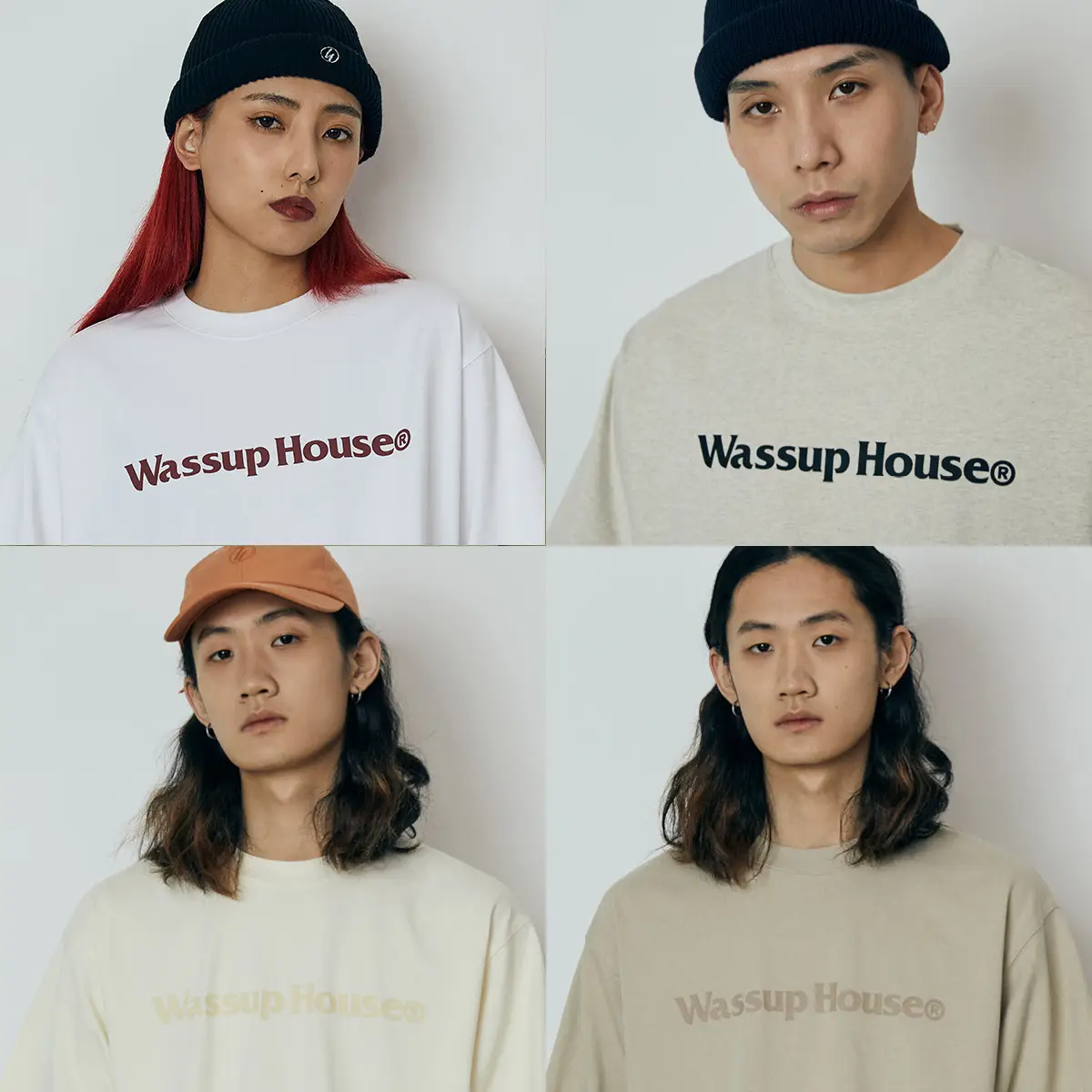Wassup House Logo Printed Black T-Shirt Large