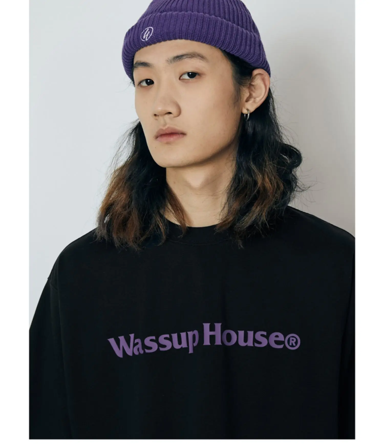 Wassup House Logo Printed Black T-Shirt Large — feature 11