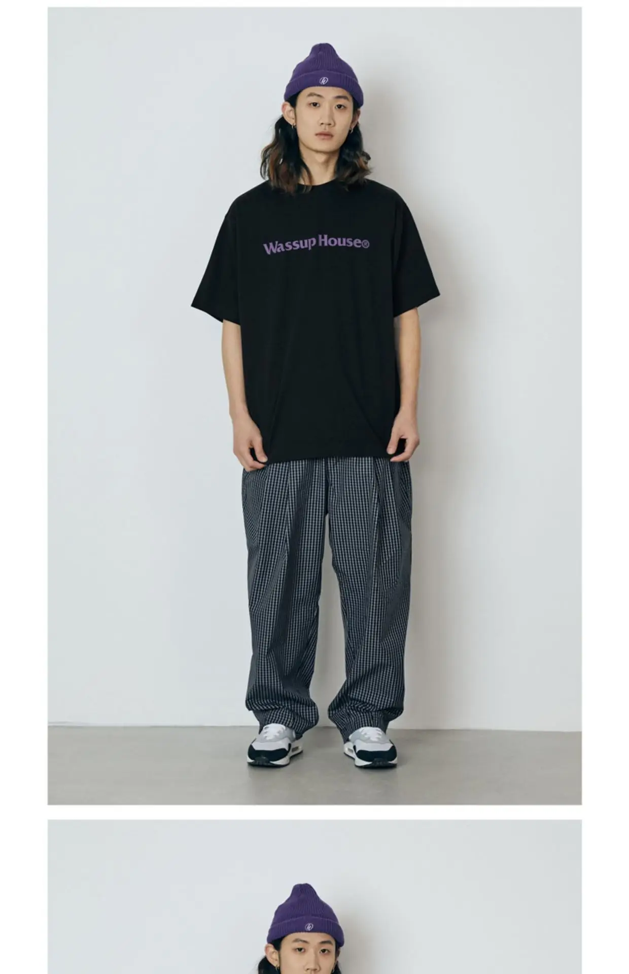 Wassup House Logo Printed Black T-Shirt Large — feature 12