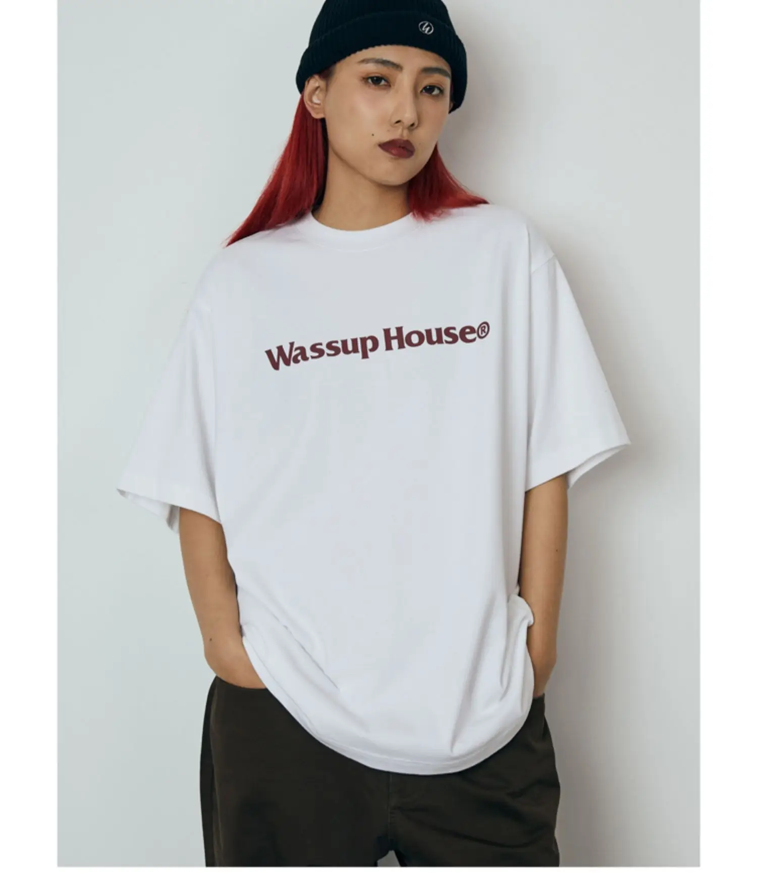 Wassup House Logo Printed Black T-Shirt Large — feature 19