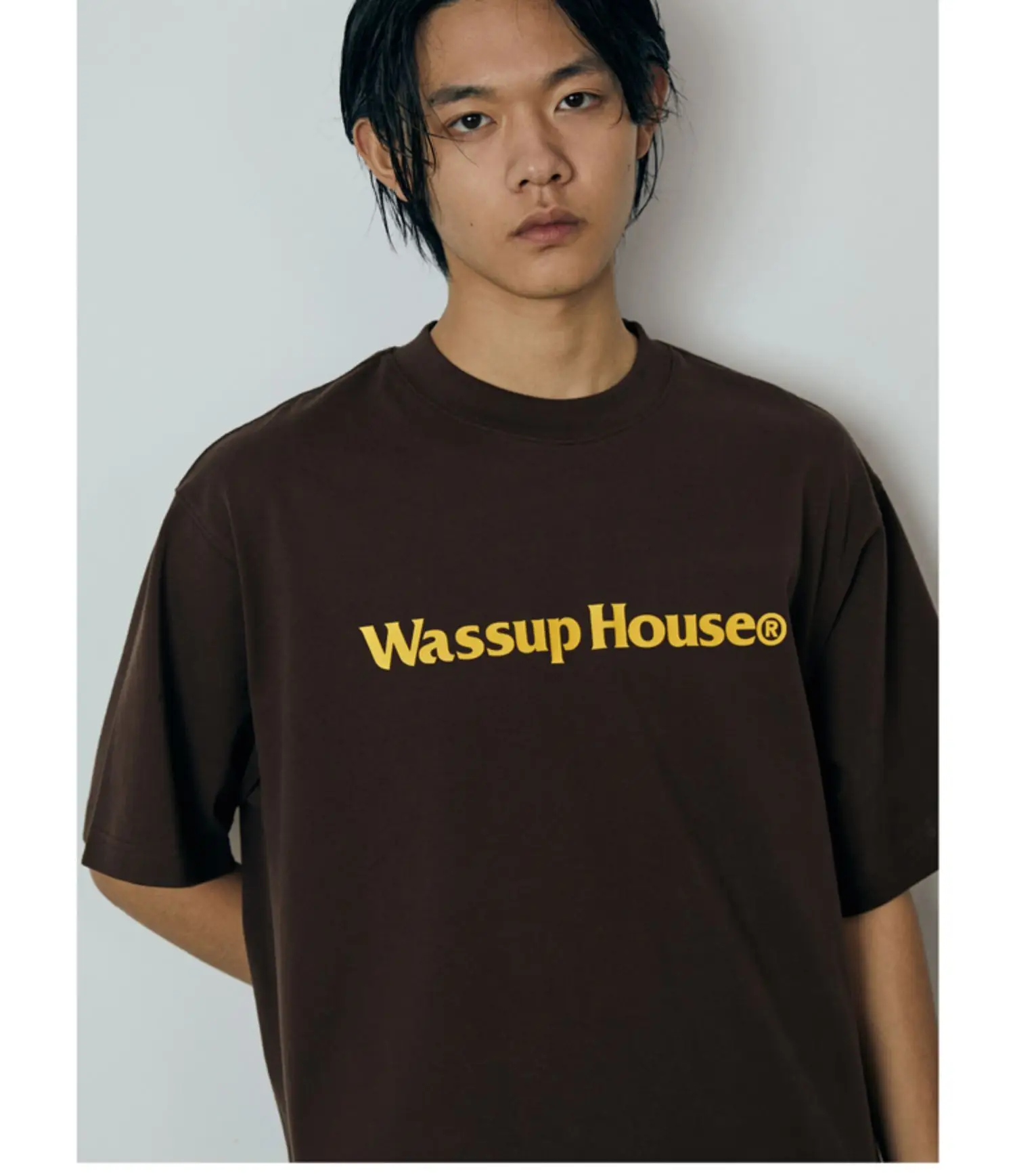 Wassup House Logo Printed Black T-Shirt Large — feature 26