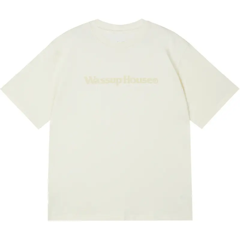 Wassup House Logo Printed Black T-Shirt Large
