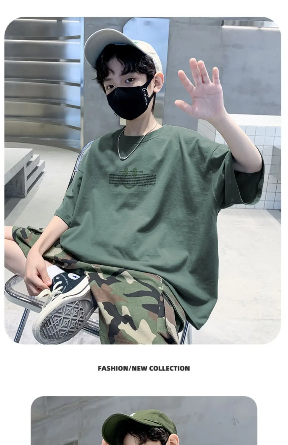Boys Cotton T-Shirt Loose Fit Summer Casual Mid Large — feature 10
