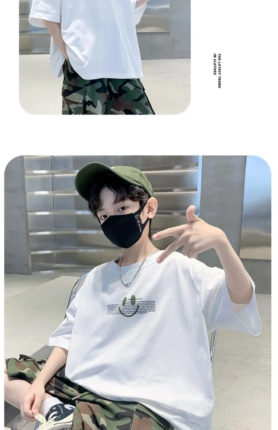 Boys Cotton T-Shirt Loose Fit Summer Casual Mid Large — feature 14