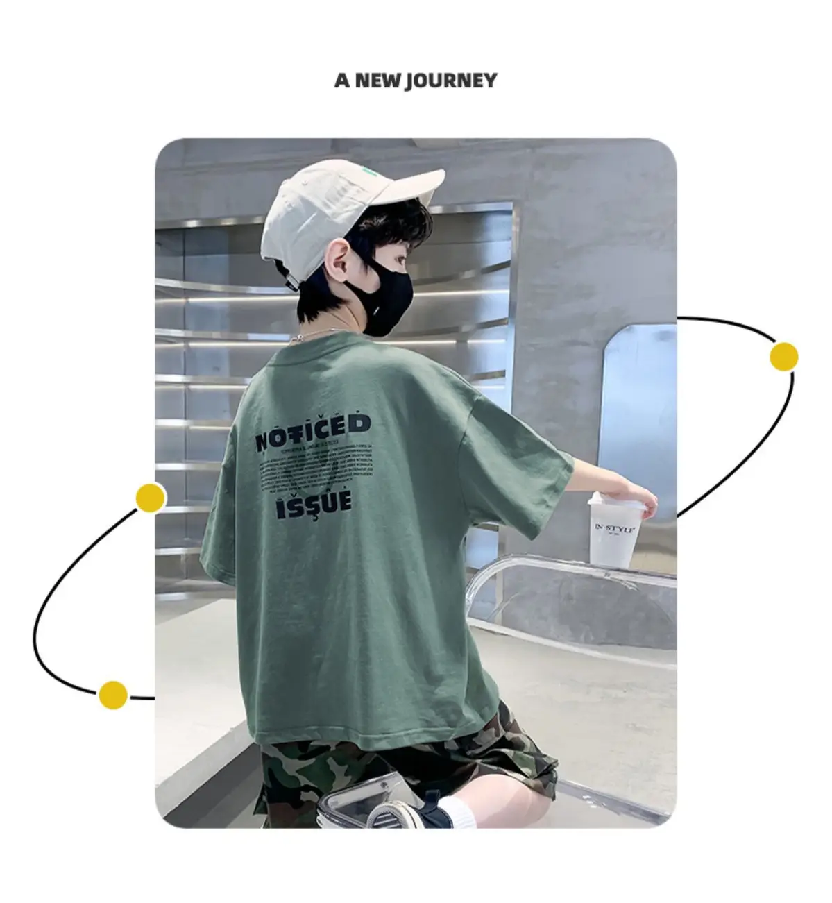 Boys Cotton T-Shirt Loose Fit Summer Casual Mid Large — feature 6