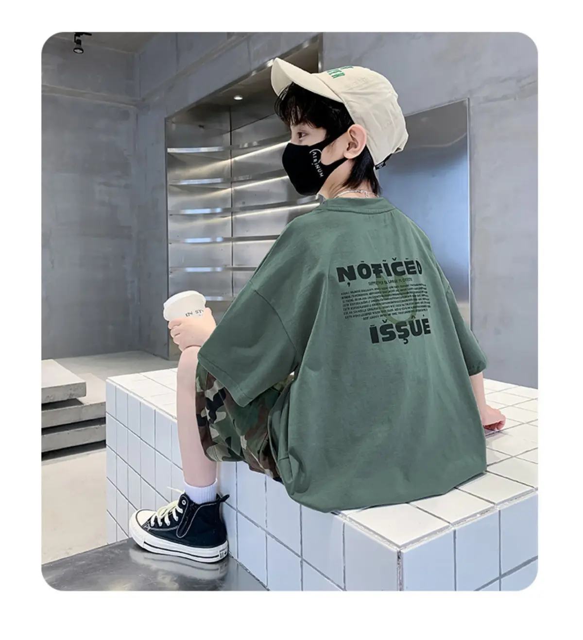 Boys Cotton T-Shirt Loose Fit Summer Casual Mid Large — feature 8