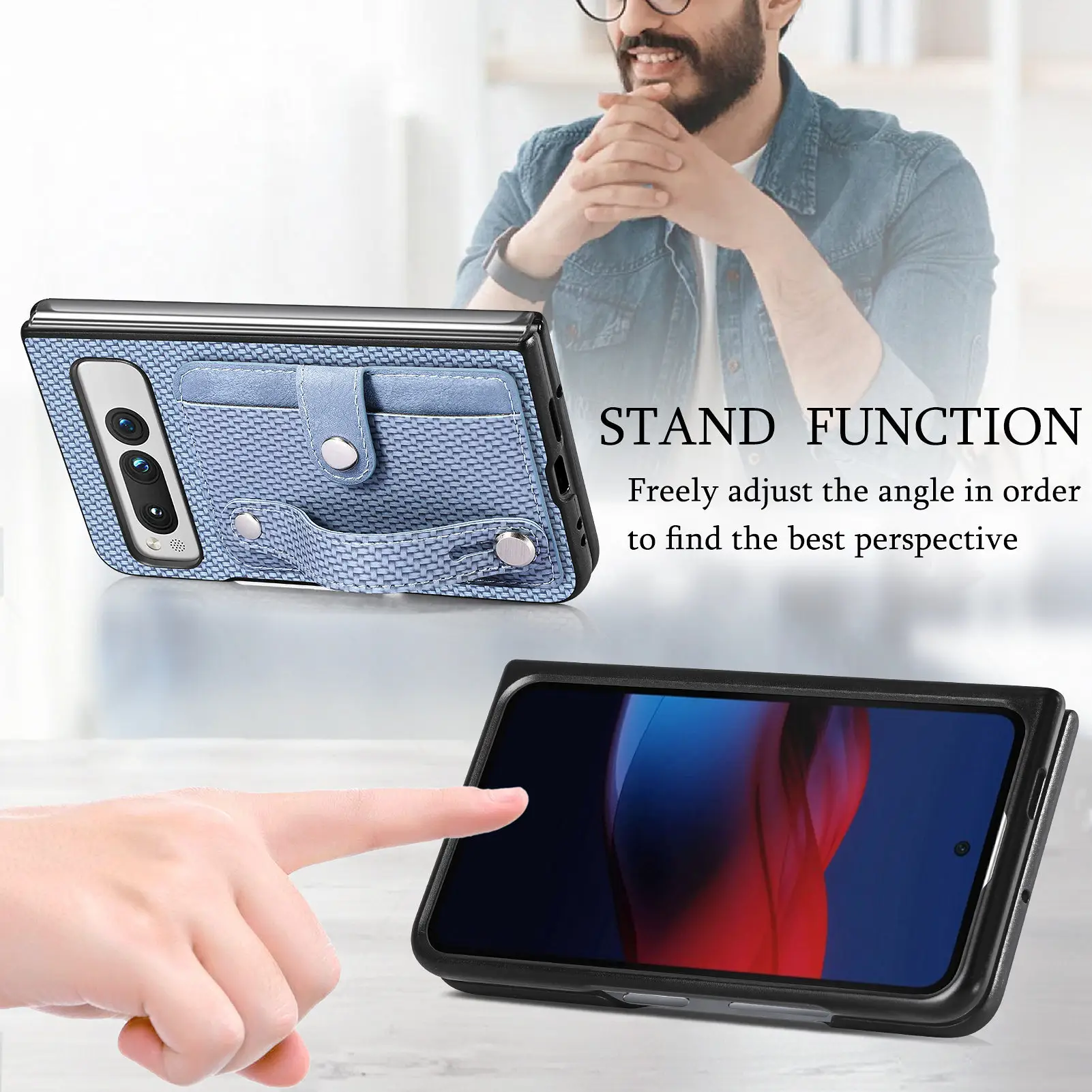 Google Fold Phone Case with Screen Protection & Stand