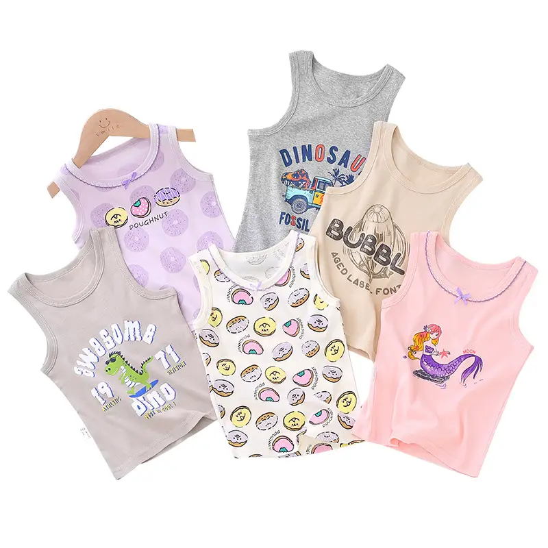 Girls Cotton Sling Vest I-Shape Summer New Baby - Image 39