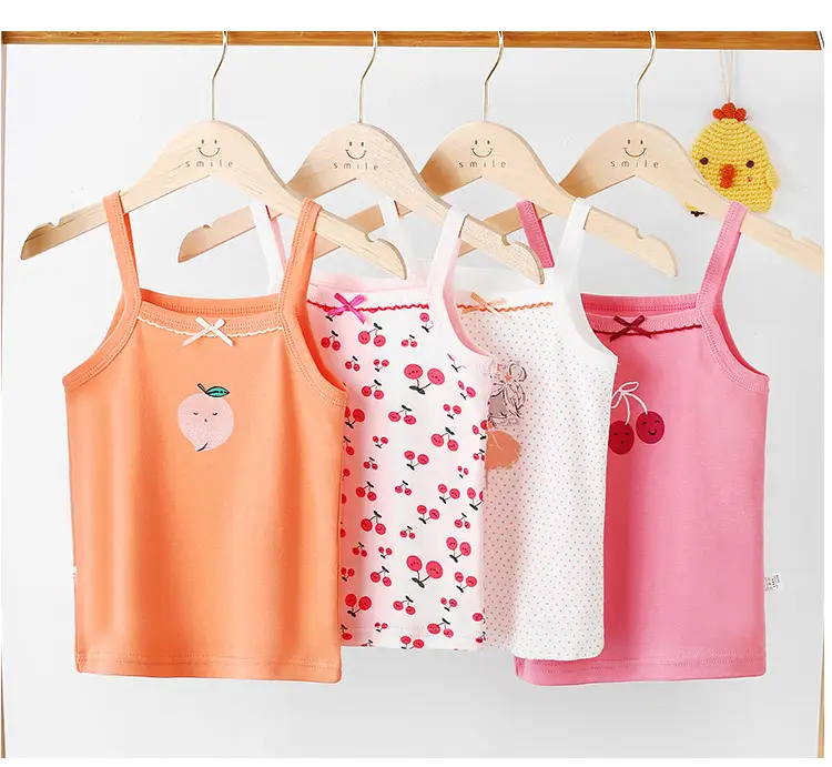 Girls Cotton Sling Vest I-Shape Summer New Baby — feature 36
