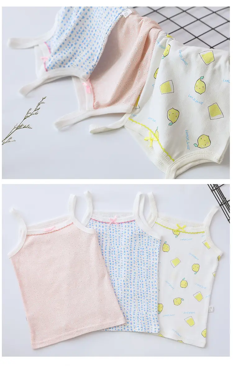 Girls Cotton Sling Vest I-Shape Summer New Baby — feature 38