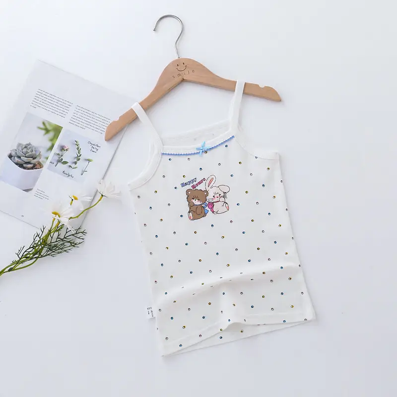 Girls Cotton Sling Vest I-Shape Summer New Baby - Image 11