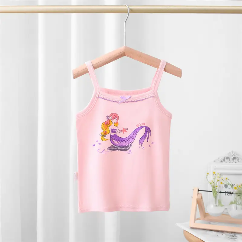 Girls Cotton Sling Vest I-Shape Summer New Baby - Image 2